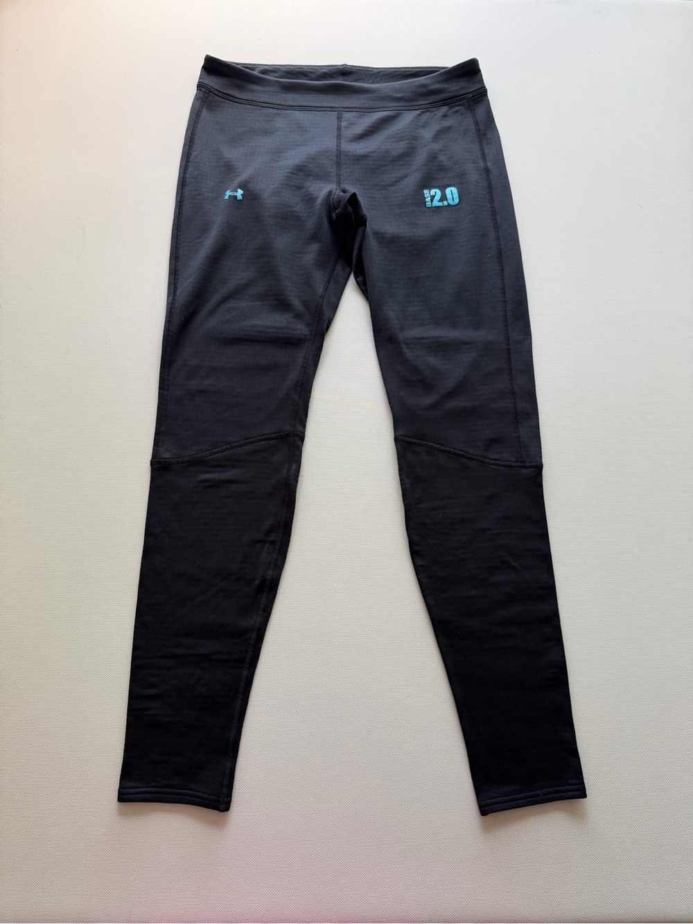 Under Armour Black Leggings with Teal Accents 2.0